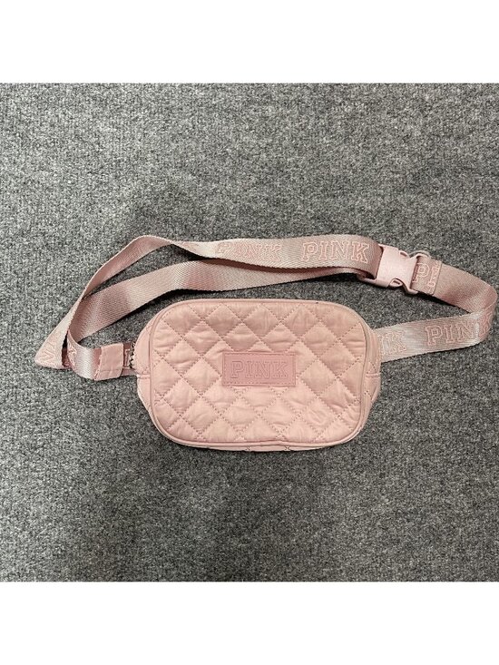 Victoria's Secret PINK Handbags - Victorias Secret PINK Quilted Pink Belt Bag Fanny Pack